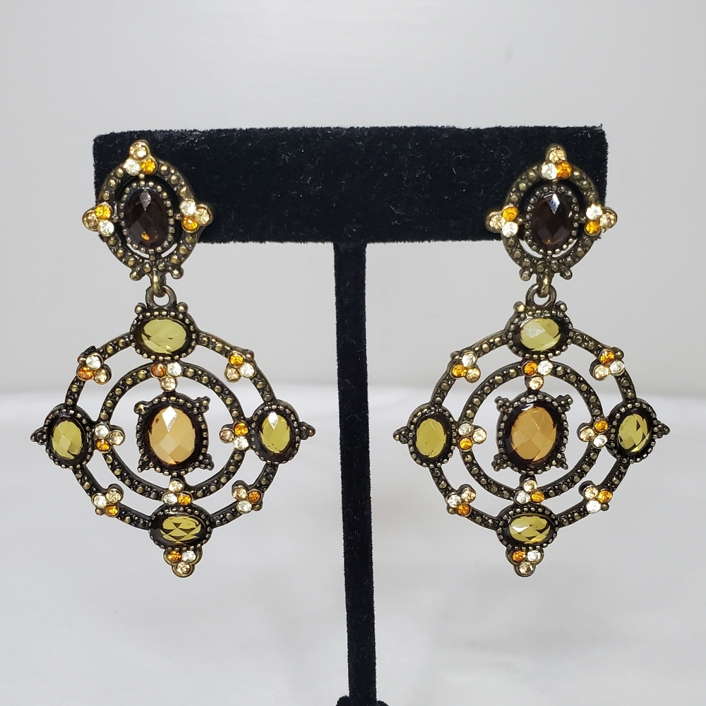 Vintage Avon  Dangle Rhinestone Earrings